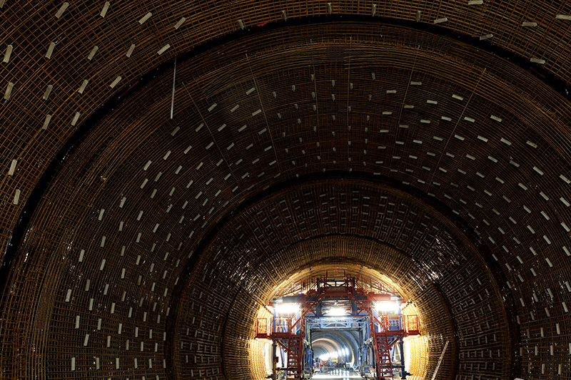 Fotografische Begleitung beim Bau eines Autobahntunnels